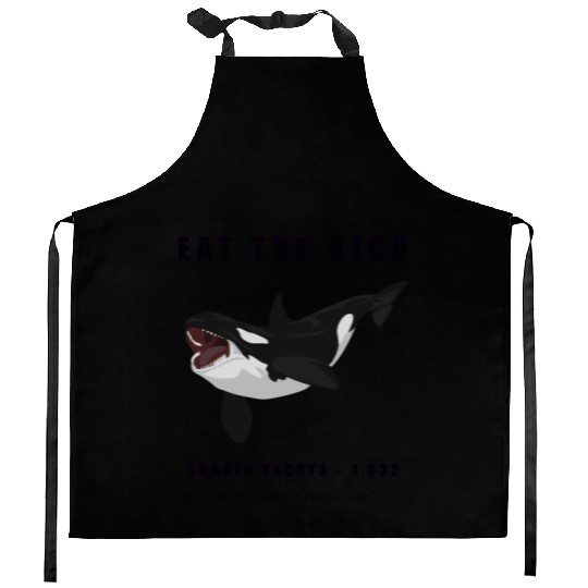 Eat The Rich - Orca Revolution Kitchen Aprons