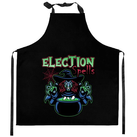 Election Spells Witch Spooky Halloween Meme Voter Kitchen Aprons