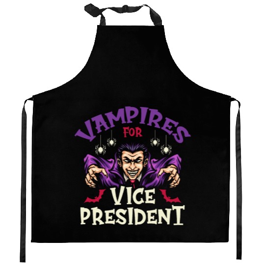 Vampires For Vice President Halloween Voting Meme Kitchen Aprons