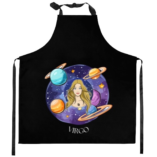 Virgo zodiac sign Kitchen Aprons