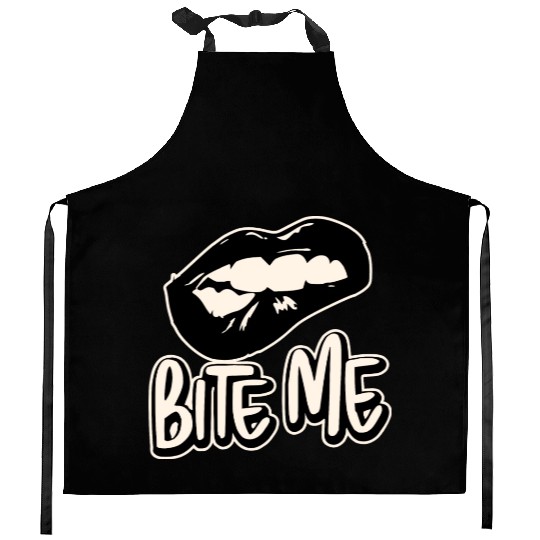Bite Me ©WhiteTigerLLC.Com LIKE US ON FACEBOOK Kitchen Aprons