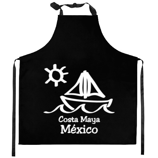 Costa Maya Mexico Sailboat Vacation Trip Beach Kitchen Aprons