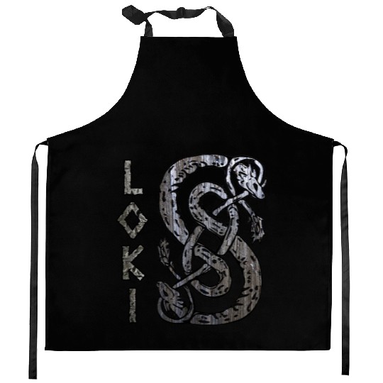 Loki's Symbol The Serpent Kitchen Aprons Thor Mjolnir Valknut