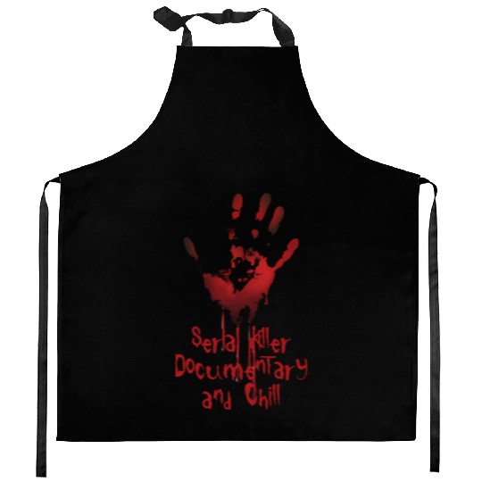 Serial Killer Documentary And Chill Kitchen Aprons