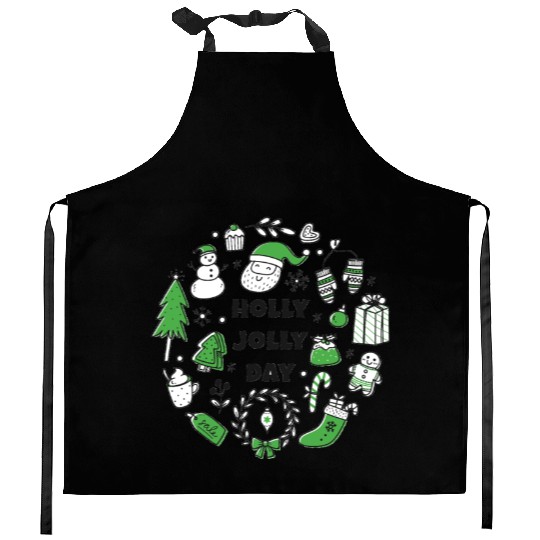 Holly Jolly Day Kitchen Aprons