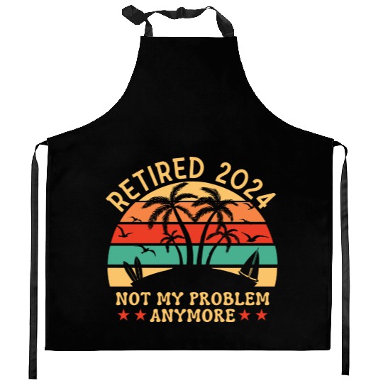 2024 Officially Retirement, Funny Retirement Kitchen Aprons