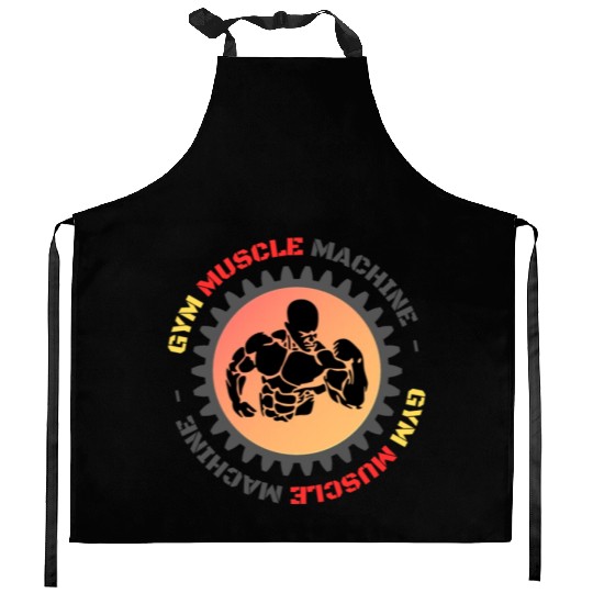 GYM muscle machine Kitchen Aprons