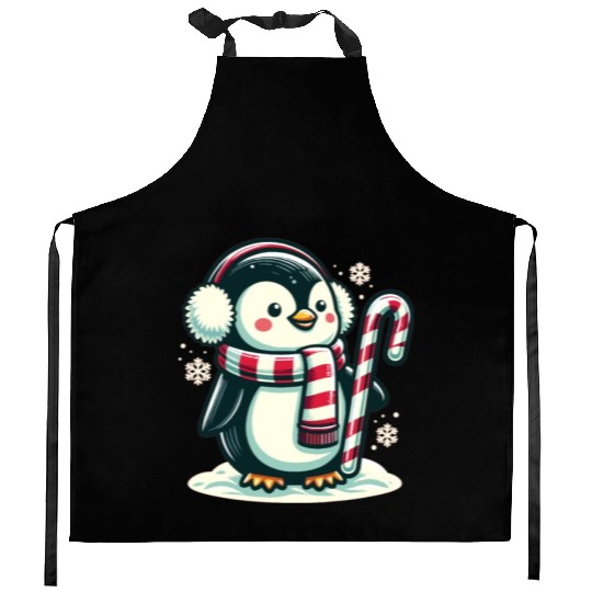 Penguin Christmas Animals Cute Penguins Kitchen Aprons