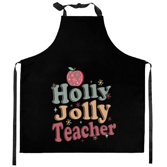 Holly Jolly Teacher Kitchen Aprons