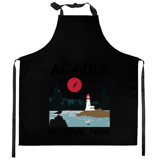 Acadia National Park 80s Maine Mount Island Kitchen Aprons