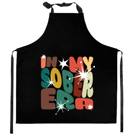 In My Sober Era Alcohol Drinking Recovery Mode Kitchen Aprons