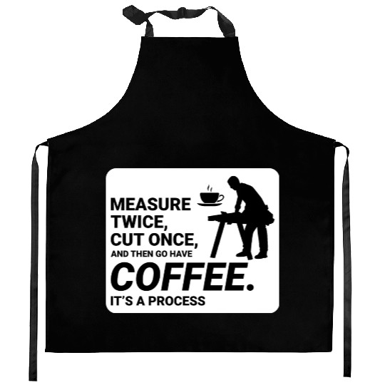 Coffee Break Wisdom: Lumberjack Carpenter Funny Kitchen Aprons
