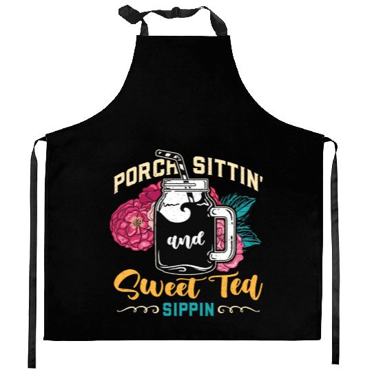 Sweet Tea Porch Sittin' And Sweet Southern Food Kitchen Aprons