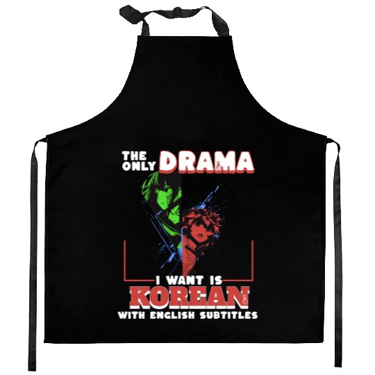 Korean subtitles and K-Pop Kitchen Aprons