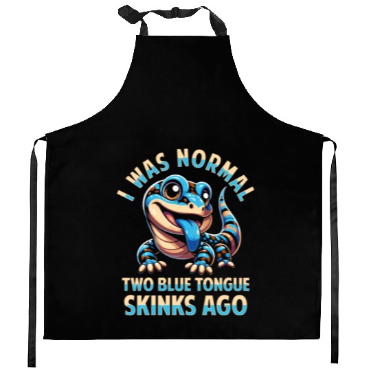 Lizard Collector Reptile Lover Blue Tongue Skink Kitchen Aprons