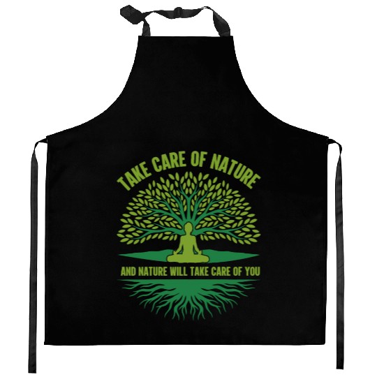 Environment take care nature Kitchen Aprons