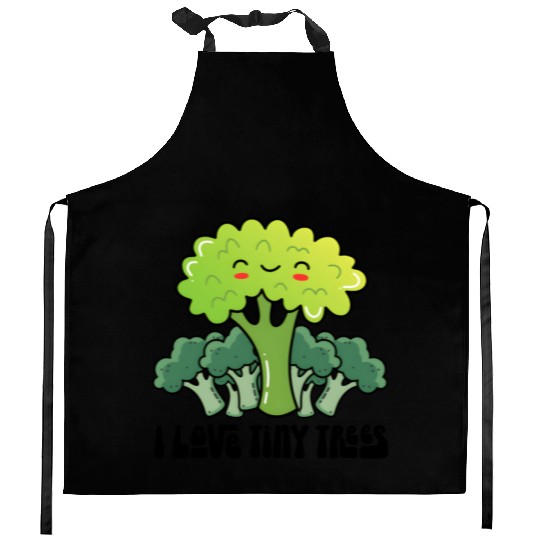 Broccoli I Love Tiny Trees Kitchen Aprons