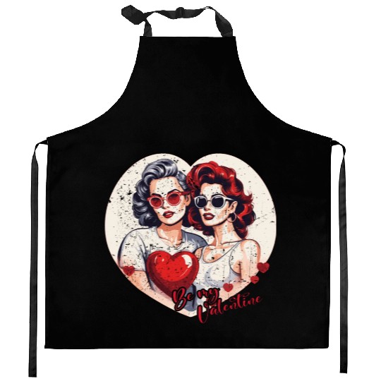 Valentines Day Outfit For Her And Her in love Kitchen Aprons