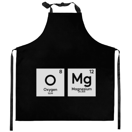 OMG periodic table in chemistry Kitchen Aprons