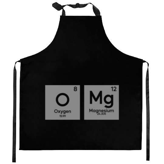 OMG periodic table in chemistry Kitchen Aprons