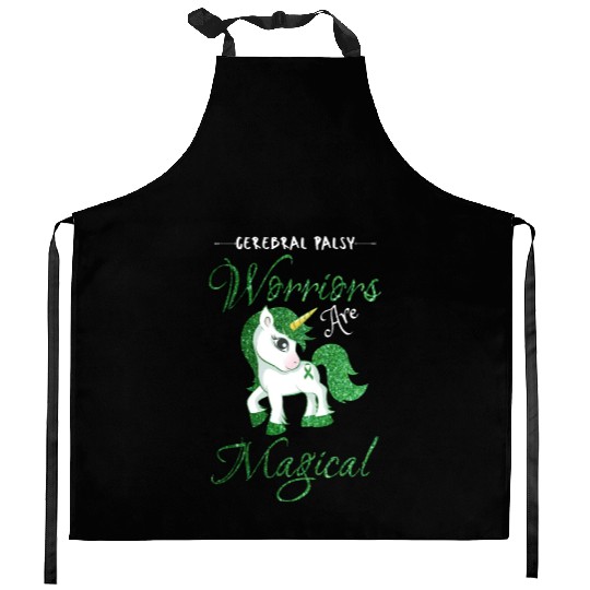 Cerebral Palsy Warriors Are Magical Cute Green Kitchen Aprons