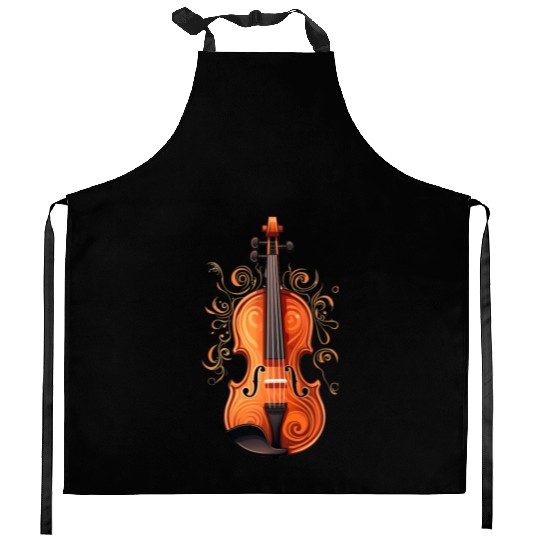 Violinist Violin Music Art Violin Player Kitchen Aprons