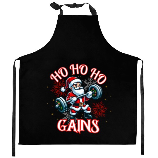 Santa Claus Christmas workout Kitchen Aprons