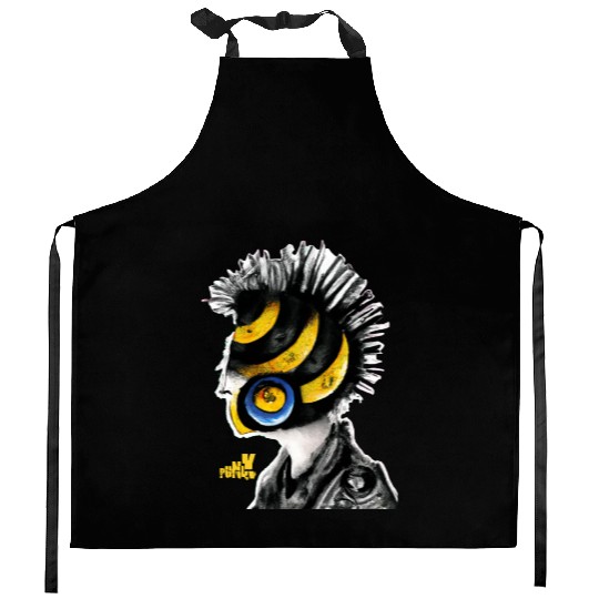 Tiger punk Kitchen Aprons