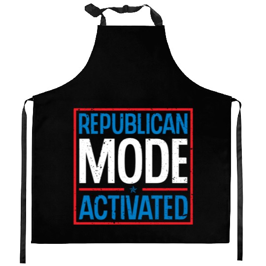 Republican Mode Activated American Voter Voting Kitchen Aprons