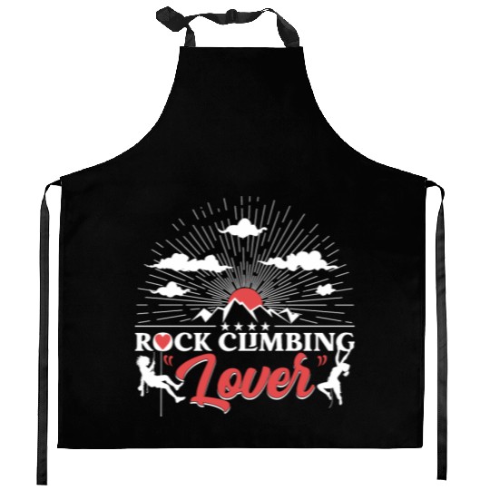Rock Climbing Lover Kitchen Aprons