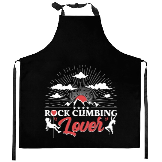 Rock Climbing Lover Kitchen Aprons