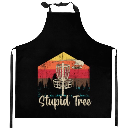 Stupid Tree Disc Golf Kitchen Aprons