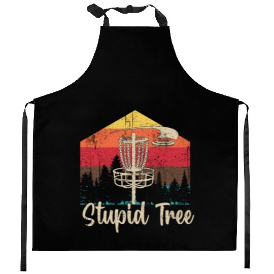 Stupid Tree Disc Golf Kitchen Aprons