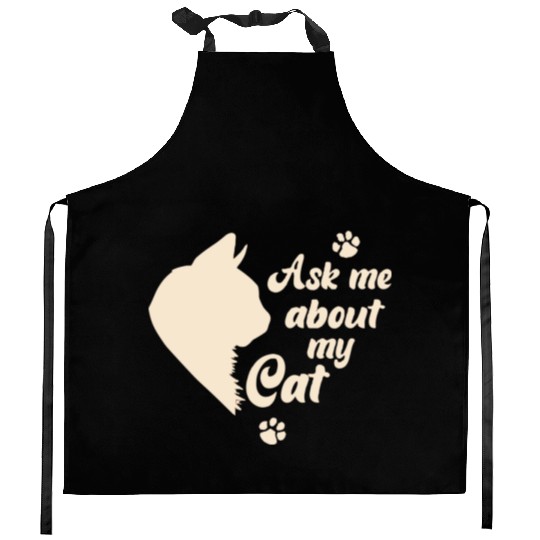 Ask Me About My Cat Lover Mom Gift Kitchen Aprons