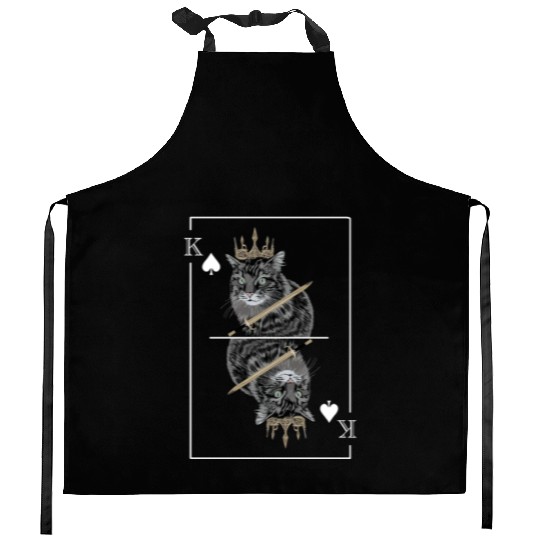 Cat Spades King Playing Card Cat Daddy Cat Mom Kitchen Aprons