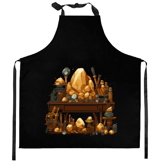 Lapidary Artist Gemstone Stone Collecting Stone Kitchen Aprons