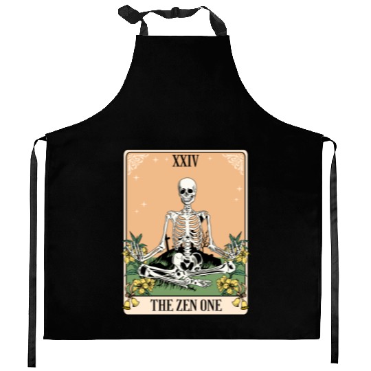 Funny Tarot Card Yoga Meditation Zen Kitchen Aprons