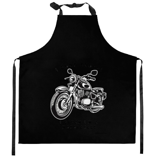 I dont snore! I dream im a motorcycle Kitchen Aprons