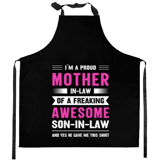 Mothers day mom son-in-law Kitchen Aprons