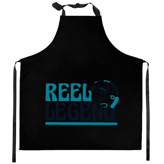 Reel Legend Deep Sea Boat Ice Fisherman Fly Kitchen Aprons