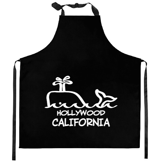 Hollywood California Whale Souvenirs Gifts Kitchen Aprons