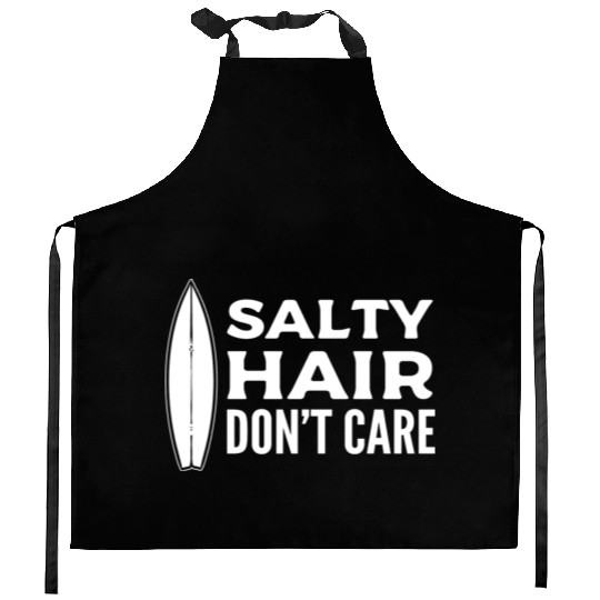 Salty Hair Don't Care Watersports Lover Kitchen Aprons