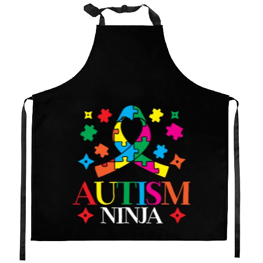 Autism Ninja Asperger Syndrome Spectrum Autistic Kitchen Aprons