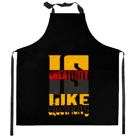 Creative Electricity Hike Kitchen Aprons