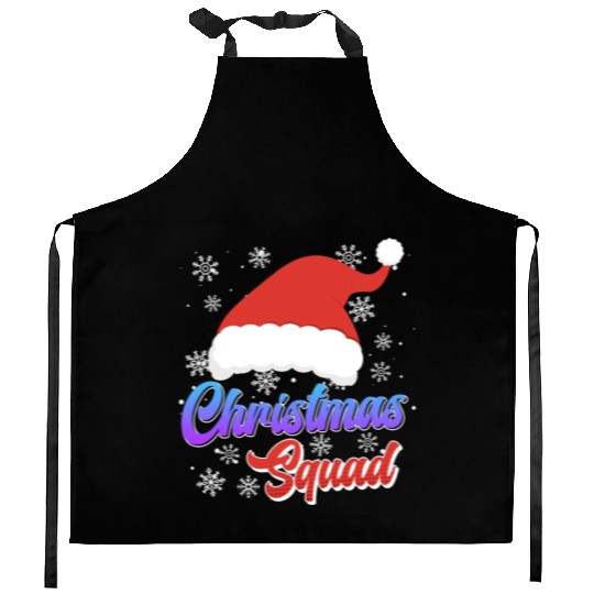 Christmas Squad Santa Claus Video Games Kitchen Aprons