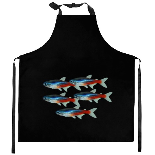 Neon Tetra Fish Bright Color Freshwater Sea Life Kitchen Aprons