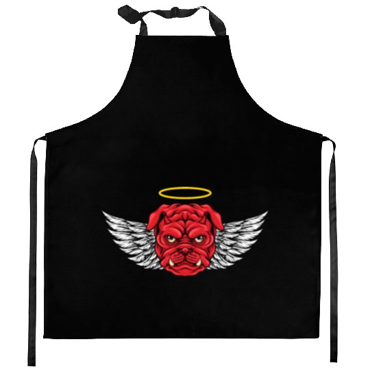 Devil Pitbull Dog Kitchen Aprons