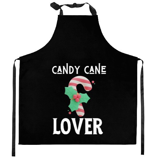 Candy Cane Lover Christmas Peppermint Candy Canes Kitchen Aprons