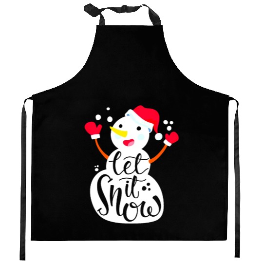 Christmas snowman. Kitchen Aprons