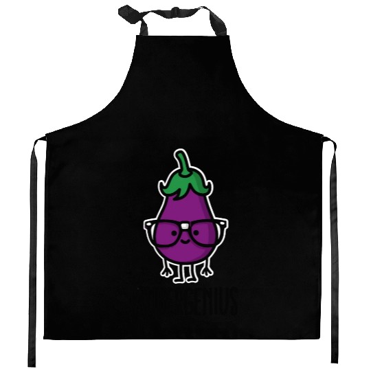 Aubergine eggplant genius Aubergenius Kitchen Aprons